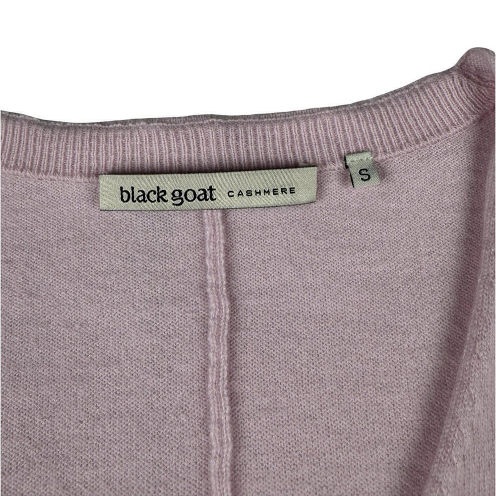 Black Goat Cashmere Poncho Sweater Pink Size S - Picture 3 of 4